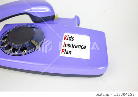 KIP kids insurance plan symbol. Concept words KIP kids insurance plan on beautiful old disk phone. Beautiful white background. Business KIP kids insurance plan concept. Copy space. KIP kids insurance plan symbol. Concept words KIP kids insurance plan on beautiful old disk phone. Beautiful white background. Business KIP kids insurance plan concept. Copy space. 113304155