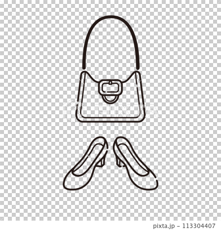 袋子和幫浦的插圖（線圖） 113304407