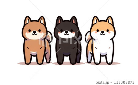 シンプルで可愛い柴犬セット シンプルで可愛い柴犬セット 113305873