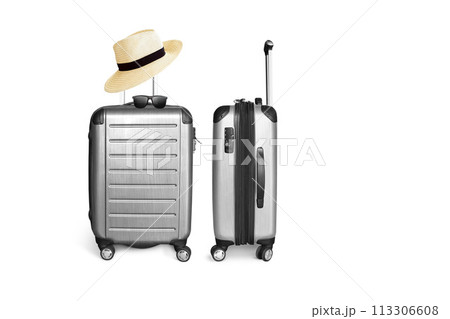 isolated suitcase on a white background isolated suitcase on a white background 113306608