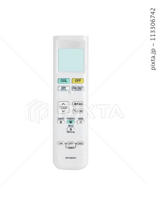 air conditioner remote control isolated on white background air conditioner remote control isolated on white background 113306742