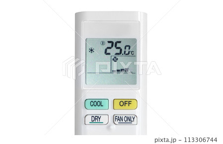 remote air conditioner isolated on white background remote air conditioner isolated on white background 113306744