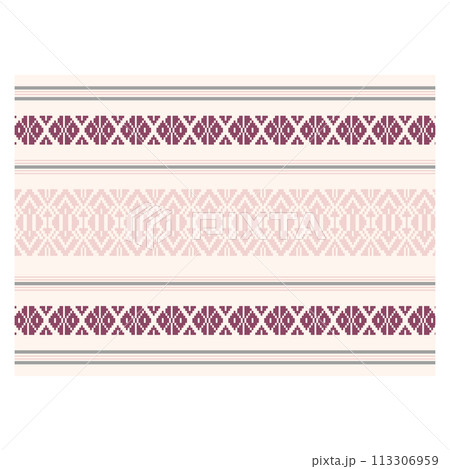 博多織・献上柄風の背景・柄・模様Ⓑ 113306959