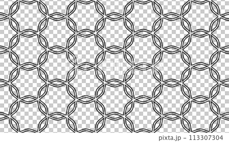 Seamless Geometric Pattern. Abstract Black and White Texture. Vector Art. Seamless Geometric Pattern. Abstract Black and White Texture. Vector Art. 113307304