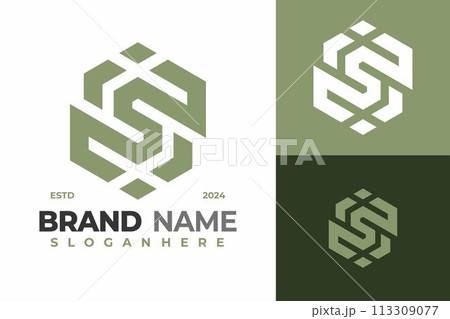 Letter S Monogram logo design vector symbol icon illustration Letter S Monogram logo design vector symbol icon illustration 113309077