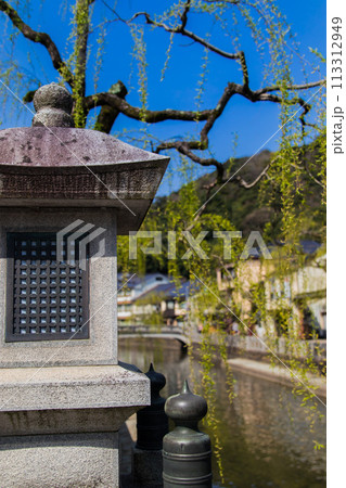 城崎温泉～桃島橋から柳湯橋方面の眺め～(兵庫県-城崎温泉) 113312949