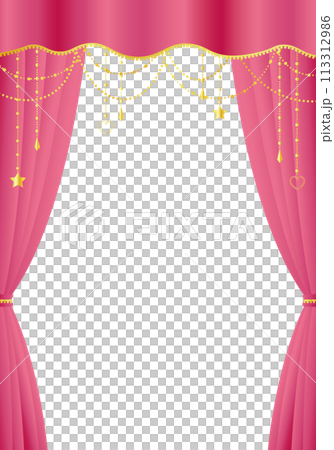 Pink curtain Pink curtain Pink curtain stage Vertical 113312986