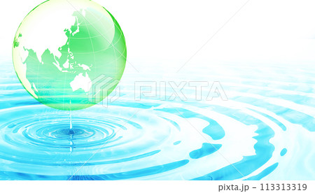 水面に落ちる水滴 水面に落ちる水滴 113313319