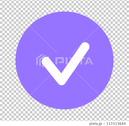 Simple purple check mark Simple purple check mark 113313684