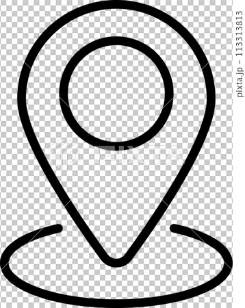 現在地を表すマップピンのアイコン 113313813