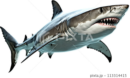 ホオジロザメ　アクリル画　原画 ホオジロザメ アクリル画 原画 ホオジロザメアクリル画原画