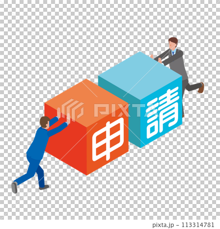 申請するビジネスマン 113314781