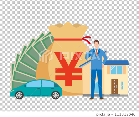 保有する資産と男性 113315040