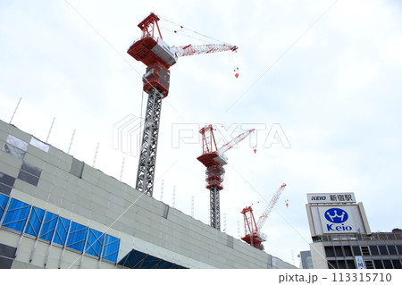 建設中のクレーンがある建設現場 建設中のクレーンがある建設現場 113315710