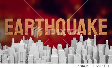 The earthquake is a natural event characterized 3d rendering. 113316183