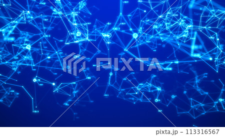 Abstract polygonal with data network digital technology background Abstract polygonal with data network digital technology background 113316567