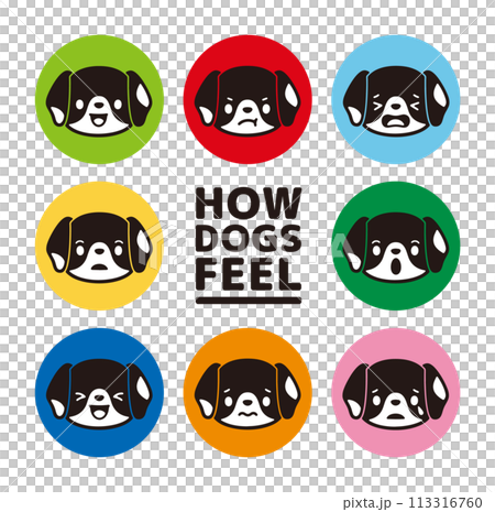 Cute beagle dog face silhouette icon set Cute beagle dog face silhouette icon set 113316760