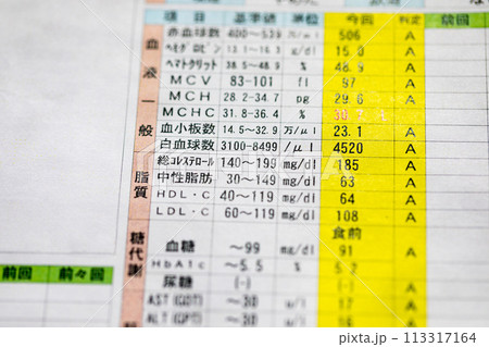 健康診断結果　脂質 113317164
