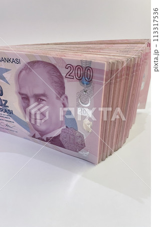 Financial Planning with 200 Turkish Lira Banknotes. Saving Ways and Investment Opportunities. Financial Strategy with 200 Turkish Lira Banknotes. Methods for Saving, Investing and Investing Your Money 113317536