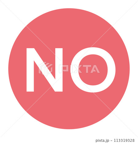 No In Red Circle illustration No Icon No Button Red Button No In Pink Circle illustration No Icon No Button Pink Button 113319328