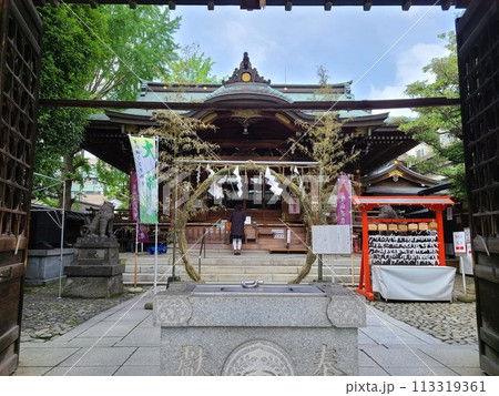 下谷神社の茅の輪 下谷神社の茅の輪 113319361