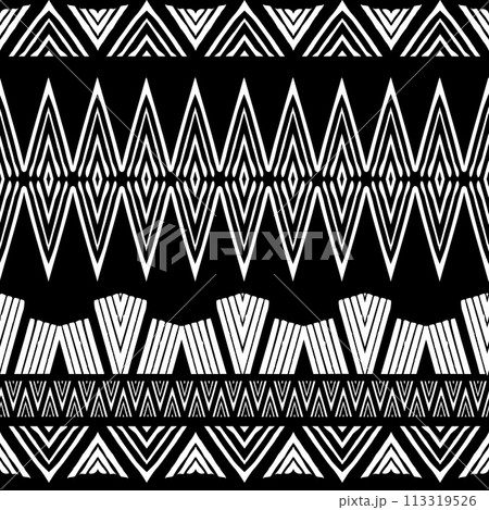 ethnic carpet seamless pattern, black and white vector ethnic carpet seamless pattern, black and white vector 113319526