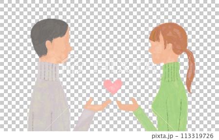 Couple illustration watercolor style 2 Couple illustration watercolor style 2 113319726