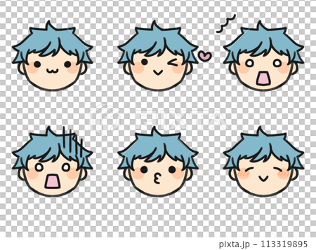 Tsuntsun short and various facial expressions set Tsuntsun short and various facial expressions set 113319895