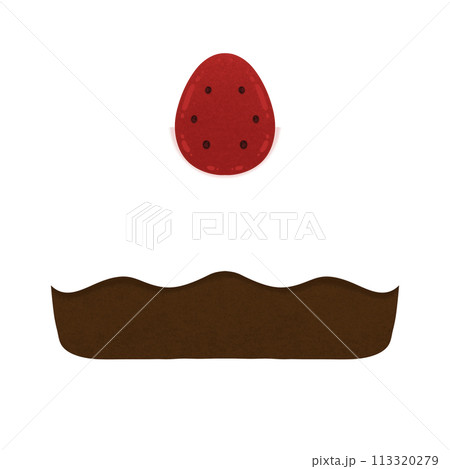 Chocolate Cake With Topping Strawberry Cartoon illustration Dessert Cartoon Sweet Cartoon Cake Cartoon 113320279