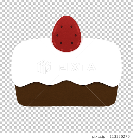 Chocolate Cake With Topping Strawberry Cartoon illustration Dessert Cartoon Sweet Cartoon Cake Cartoon 113320279