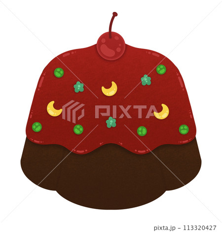 Chocolate Cake Cartoon illustration Christmas Cake Cartoon illustration Cake Cartoon Sweet Cartoon Dessert Cartoon Happy New Year Cake Cartoon 113320427