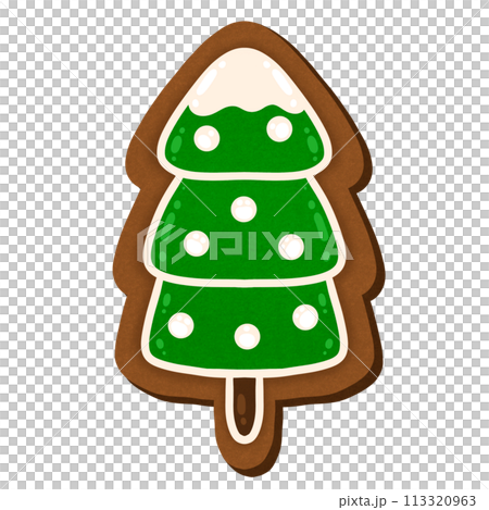 Gingerbread Christmas Tree Cartoon illustration Cookie Christmas Tree Cookie For Christmas 113320963