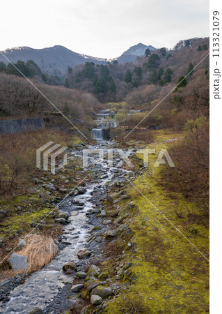 日本の鳥取県の大山のとても美しい風景 113321079
