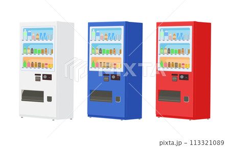 飲料の自動販売機のイラスト 113321089