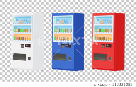 飲料の自動販売機のイラスト 113321089