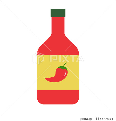 シンプルなホットソースのアイコン。ベクター。 シンプルなホットソースのアイコン。ベクター。 113322034