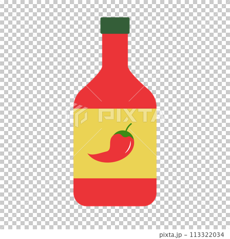 シンプルなホットソースのアイコン。ベクター。 シンプルなホットソースのアイコン。ベクター。 113322034