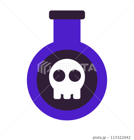 毒瓶のアイコン。毒物のアイコン。ベクター。 毒瓶のアイコン。毒物のアイコン。ベクター。 113322042