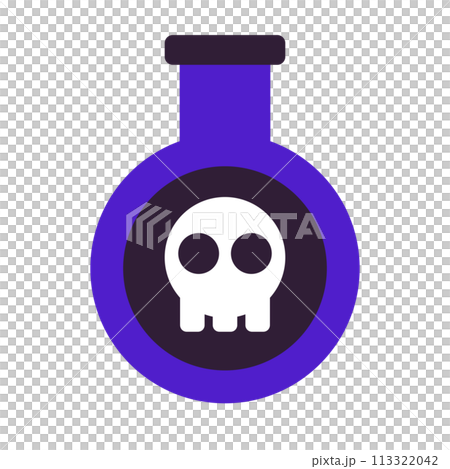 毒瓶のアイコン。毒物のアイコン。ベクター。 毒瓶のアイコン。毒物のアイコン。ベクター。 113322042
