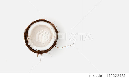 Creative layout made of coconut. Flat lay. Food Creative layout made of coconut. Flat lay. Food 113322481