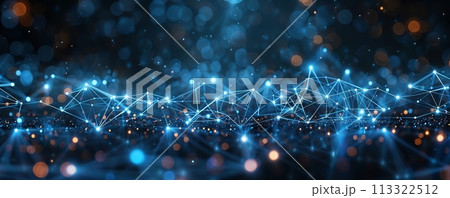 Information technology representing the futuristic big data. 113322512