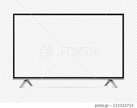 Modern oled tv with transparent screen isolated on transparent background 113322715