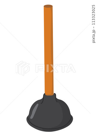 Toilet plunger. Simple illustration of toilet plunger vector icon for web design isolated on white background 113323025
