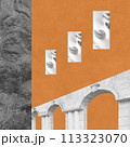 Surreal crazy collage. Art poster, concept, zine cover, funky print. Artwork unusual abstract style. 113323070