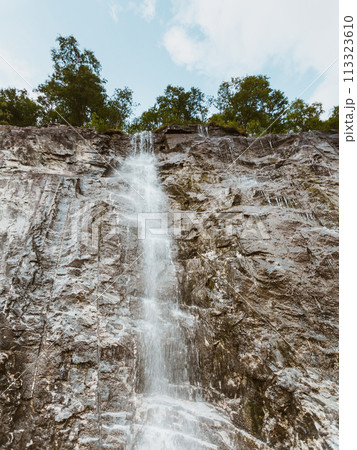 Little waterfall in mountains, Norway. 113323610