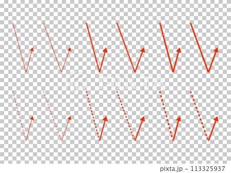 Set of reflective arrow materials 113325937