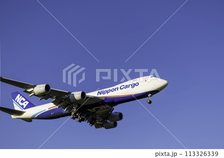 航空貨物・AIR CARGO/成田空港に着陸する旅客機・ボーイング747・Nippon Cargo 航空貨物・AIR CARGO/成田空港に着陸する旅客機・ボーイング747・Nippon Cargo 113326339