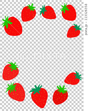 Frame of 10 strawberries 113326358