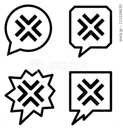 怒ったり激昂した人のマーク 怒ったり激昂した人のマーク 113326630