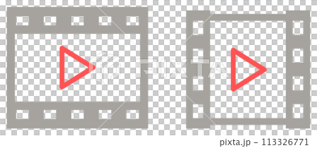 動画や映画をネット再生するイメージのイラスト 113326771